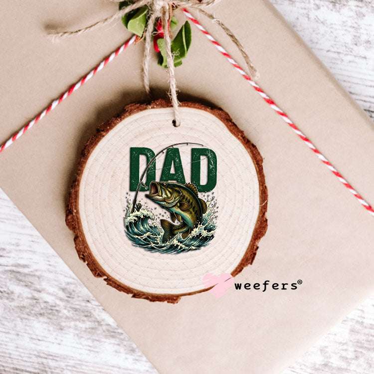 UV DTF Decal - Dad Fishing Ornament Weefers