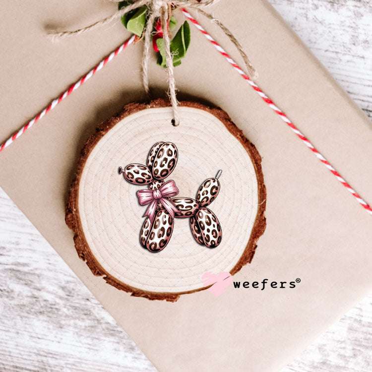 UV DTF Decal - Leopard and Mauve Balloon Dog Ornament Weefers