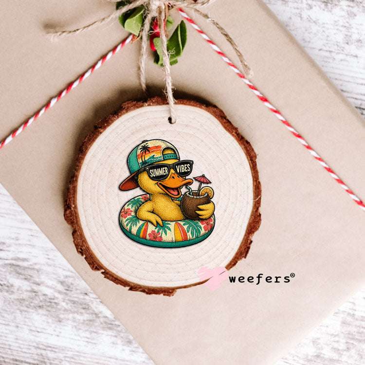 UV DTF Decal - Cool Duck Summer Vibes Ornament Weefers