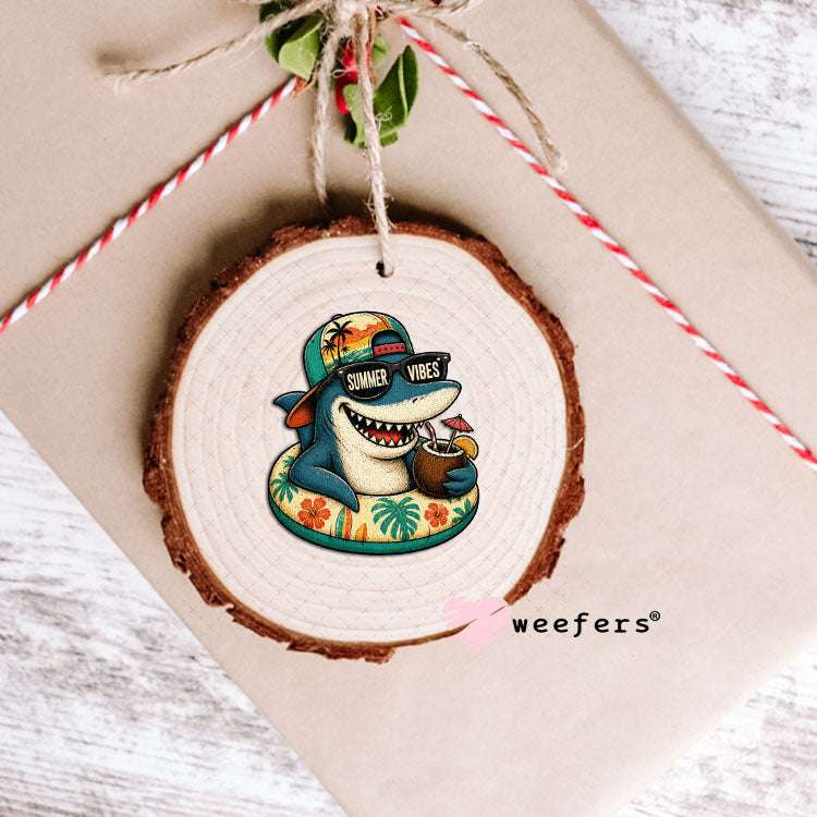 UV DTF Decal - Cool Shark Summer Vibes Ornament Weefers