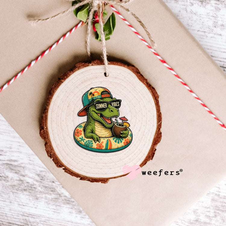 UV DTF Decal - Cool Alligator Summer Vibes Ornament Weefers