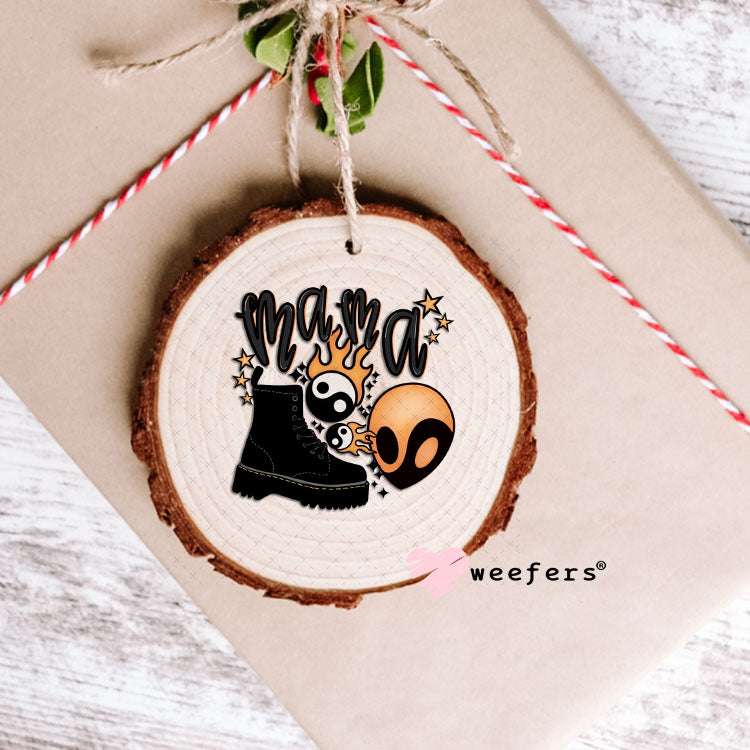 UV DTF Decal - Mama Orange and Black Ornament Weefers