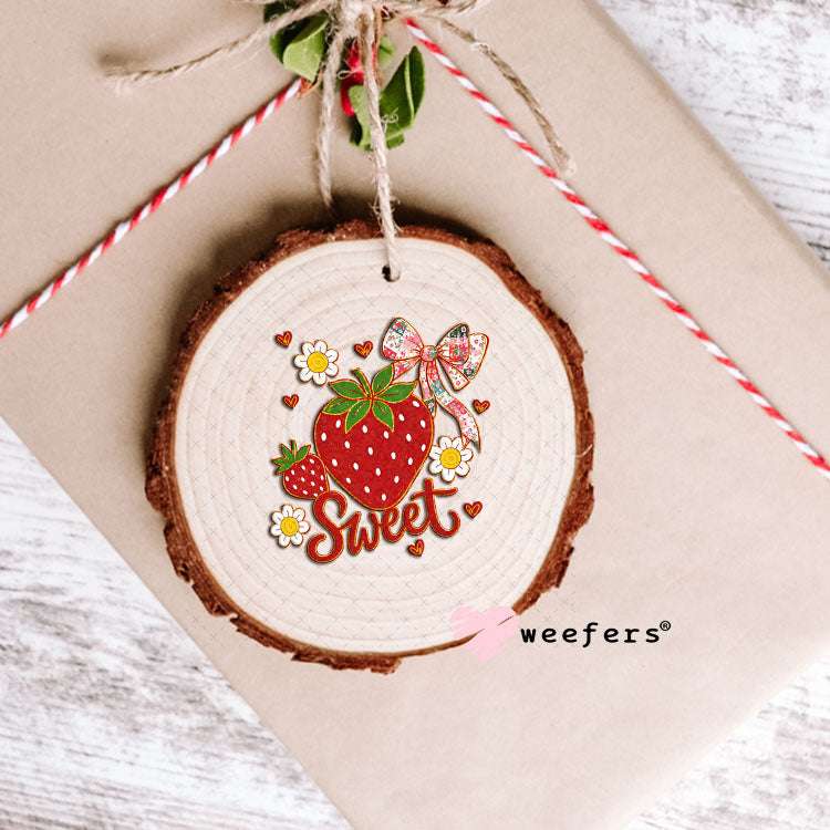 UV DTF Decal - Sweet Strawberry Ornament Weefers