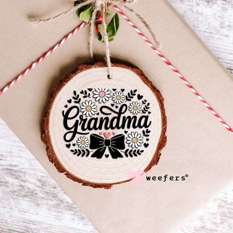UV DTF Decal - Grandma Black Bow Ornament Weefers