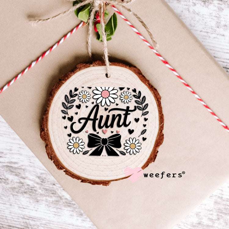 UV DTF Decal - Aunt Black Bow Ornament Weefers