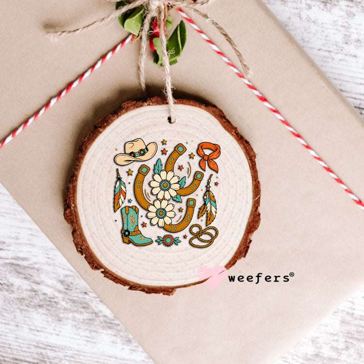 UV DTF Decal - Horseshoes and Cowboy Boots Ornament Weefers
