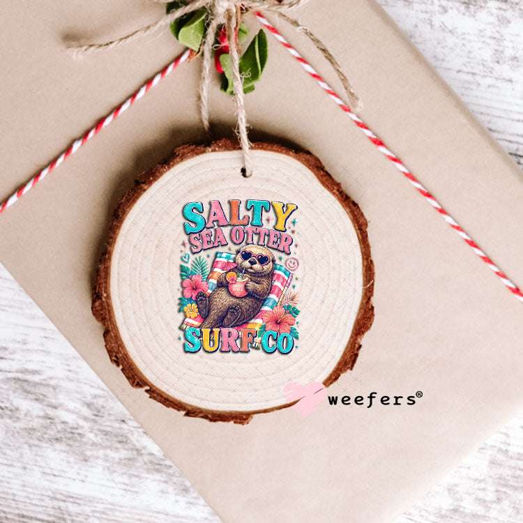 UV DTF Decal - Salty Sea Otter Surf Co Ornament Weefers