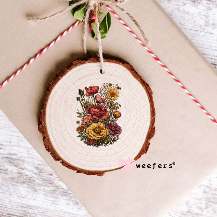 UV DTF Decal - Fall Flower Bouquet Ornament Weefers