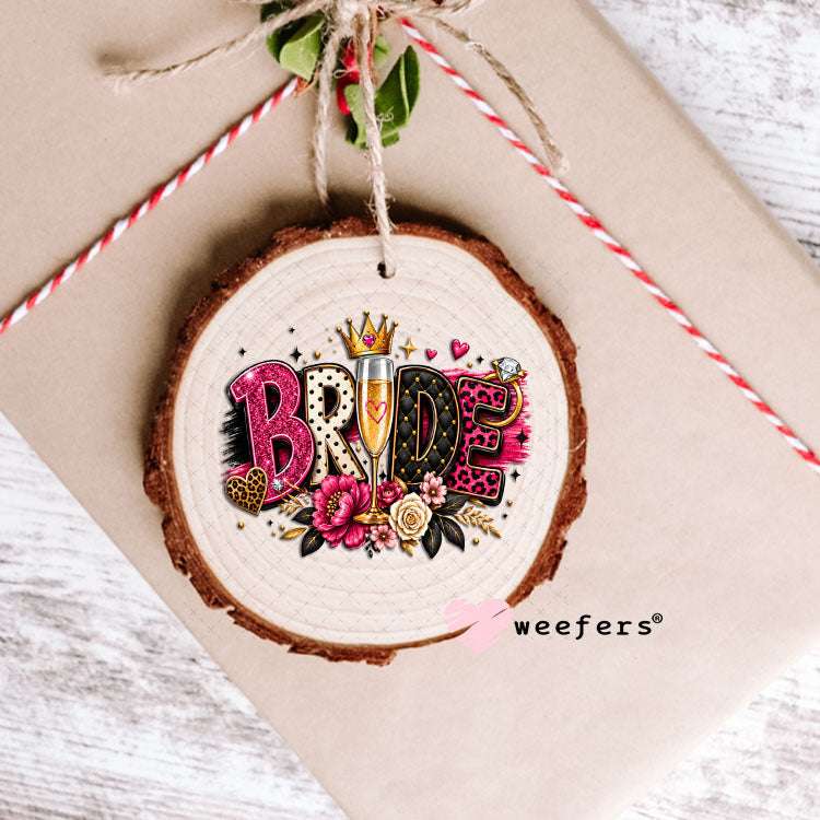 UV DTF Decal - Bride Champagne Ornament Weefers