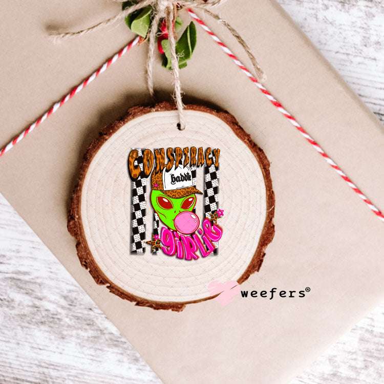 UV DTF Decal - Conspiracy Girlie Alien Ornament Weefers