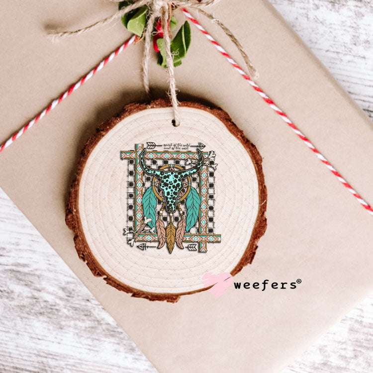 UV DTF Decal - Cow Skull Western Ornament Weefers