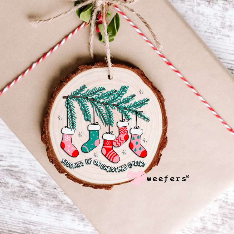 Stocking up on Christmas Cheer UV DTF Decal Ornament Weefers