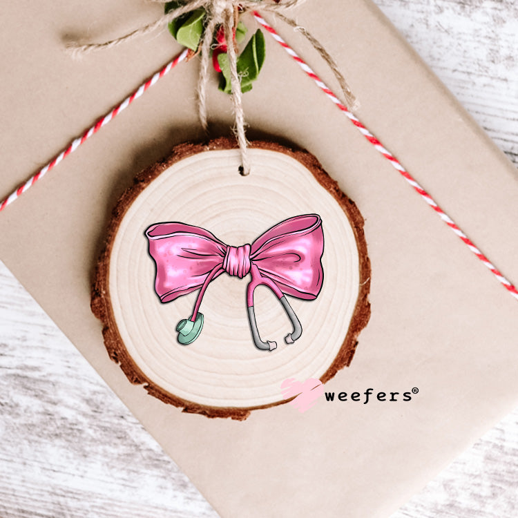 Coquette Nurse Bow UV DTF Decal Ornament Weefers