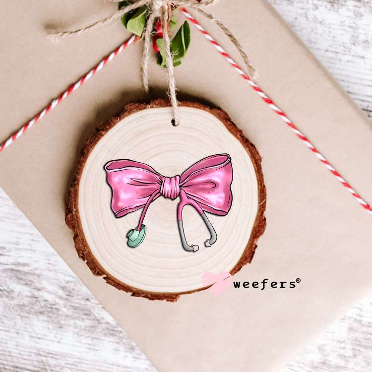 Coquette Nurse Bow UV DTF Decal Ornament Weefers