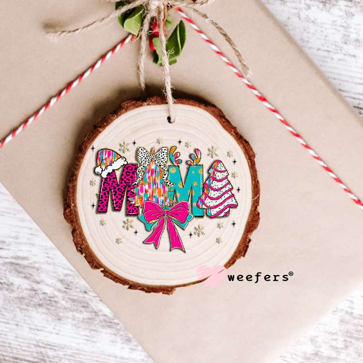 Christmas Coquette Mama UV DTF Decal Ornament Weefers