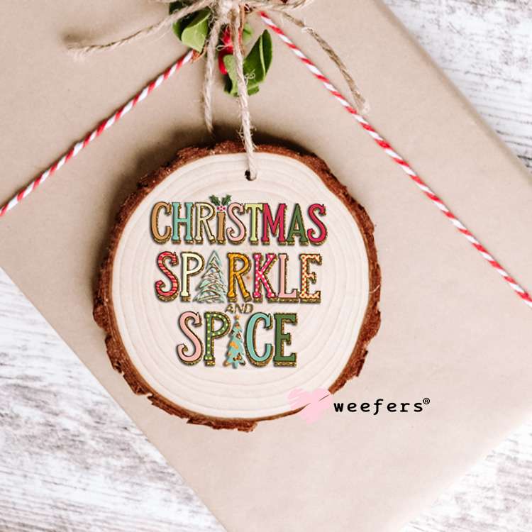 Christmas Sparkle Spice UV DTF Decal Ornament Weefers