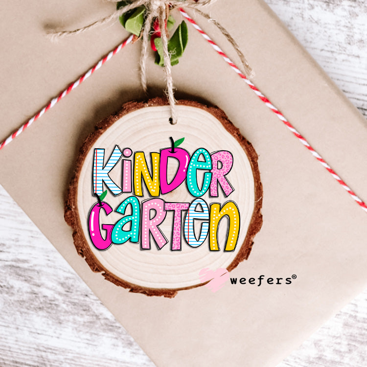 Colorful Kindergarten UV DTF Decal Ornament Weefers