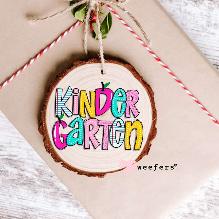 Colorful Kindergarten UV DTF Decal Ornament Weefers