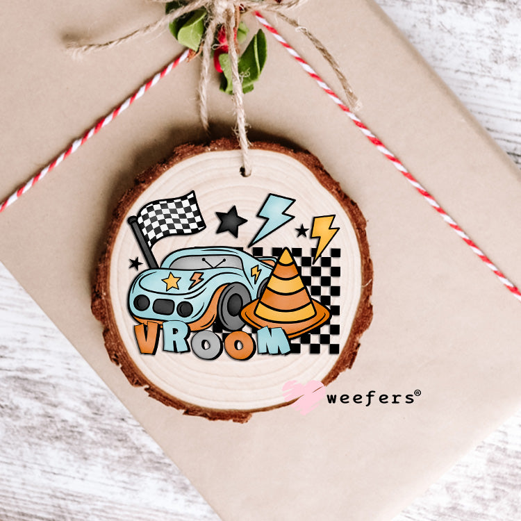 Vroom Car Racer UV DTF Decal Ornament Weefers