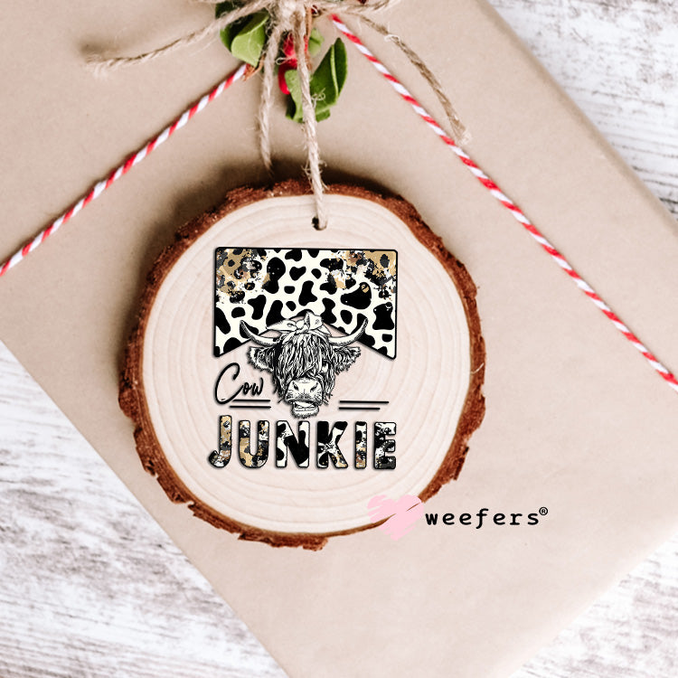 Cow Junkie Leopard UV DTF Decal Ornament Weefers