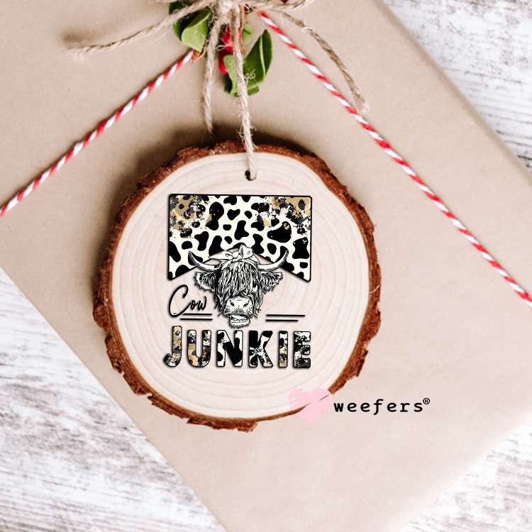 Cow Junkie Leopard UV DTF Decal Ornament Weefers