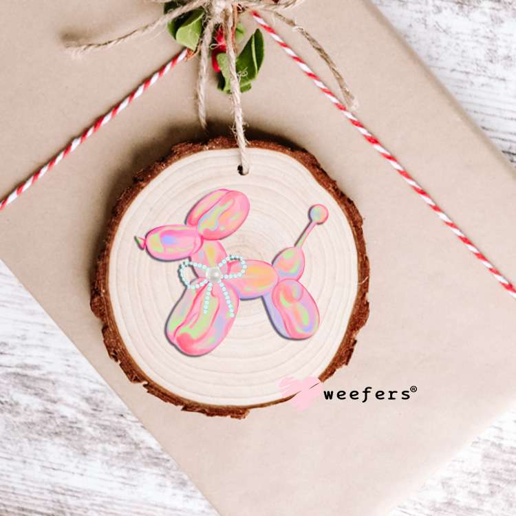 Coquette Balloon Dog UV DTF Decal Ornament Weefers