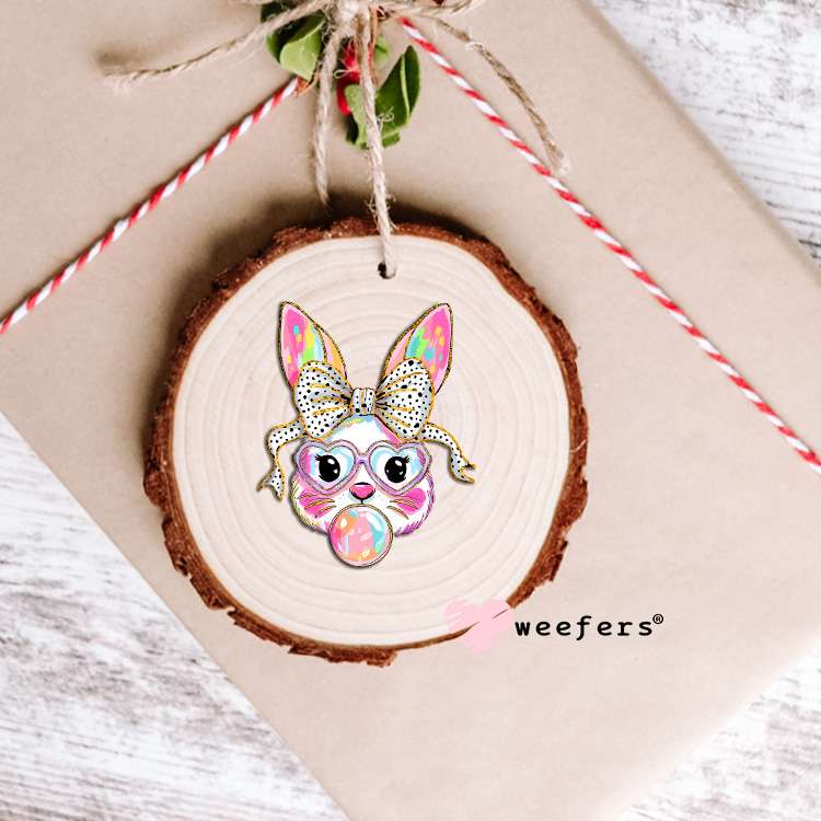 Bunny Bubble Gum UV DTF Decal Ornament Weefers