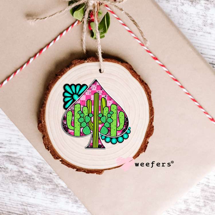 Colorful Desert Spade Turquoise UV DTF Decal Ornament Weefers