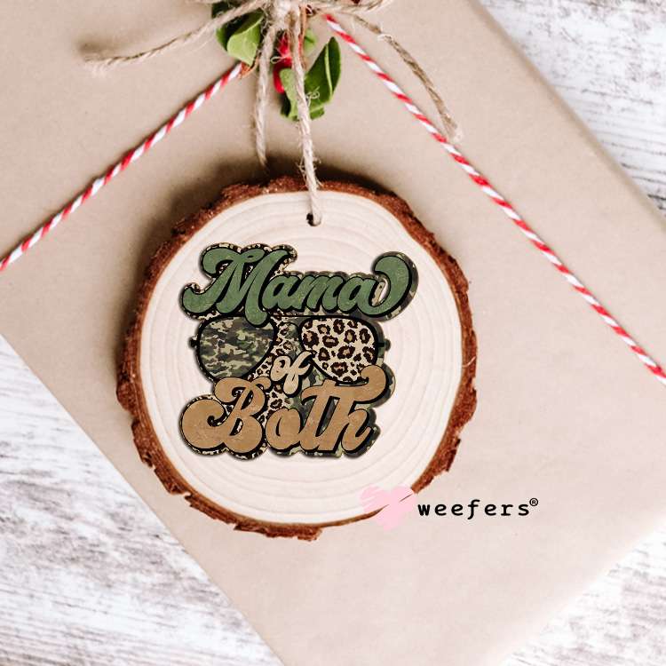 Mama of Both Camo Green and Brown UV DTF Decal Ornament Weefers