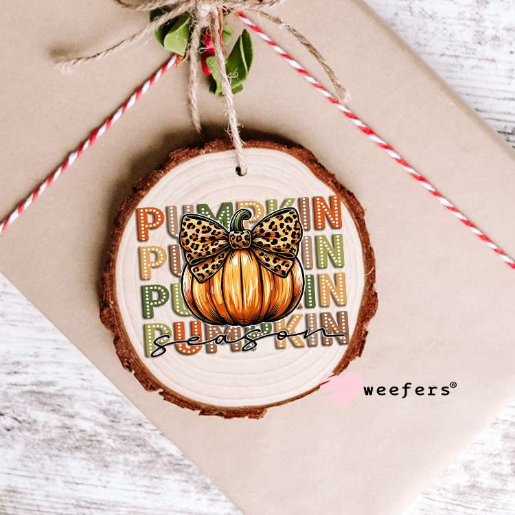 Coquette Pumpkin Fall UV DTF Decal Ornament Weefers