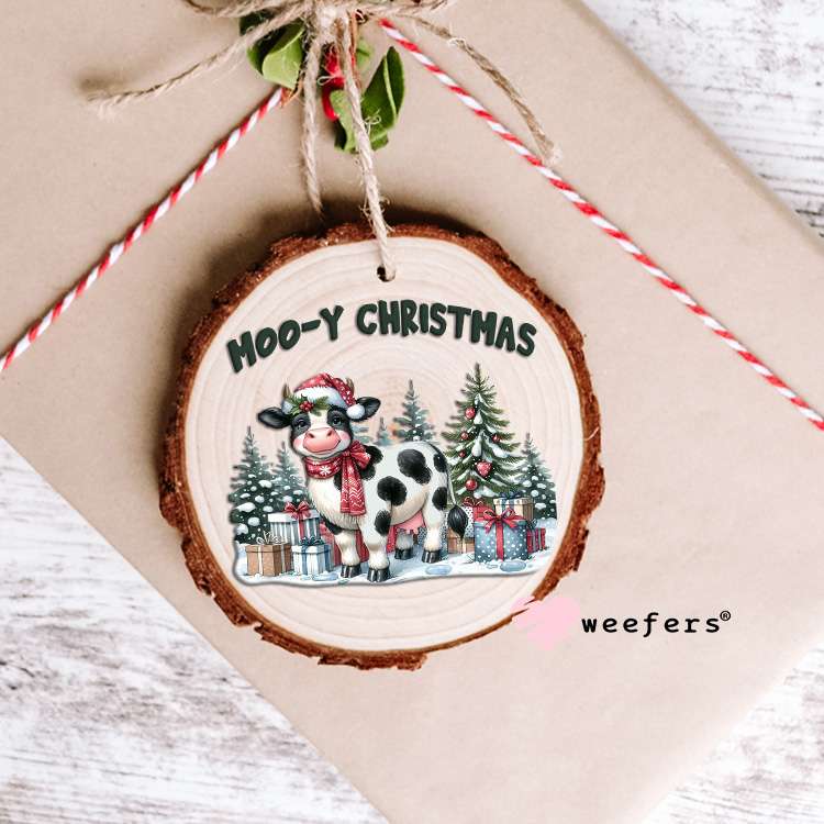 Mooy Christmas Cow UV DTF Decal Ornament Weefers