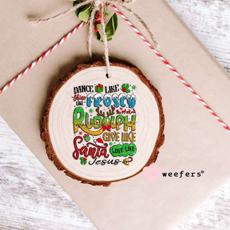 Dance Like Frosty Christmas UV DTF Decal Ornament Weefers