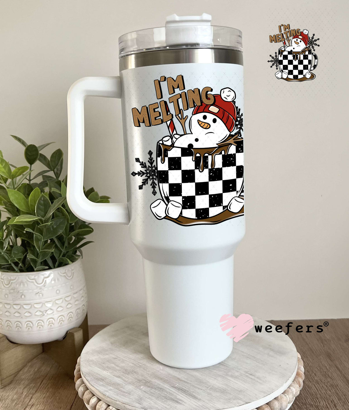 I'm Melting UV DTF Decal 40oz Tumbler Decal Weefers