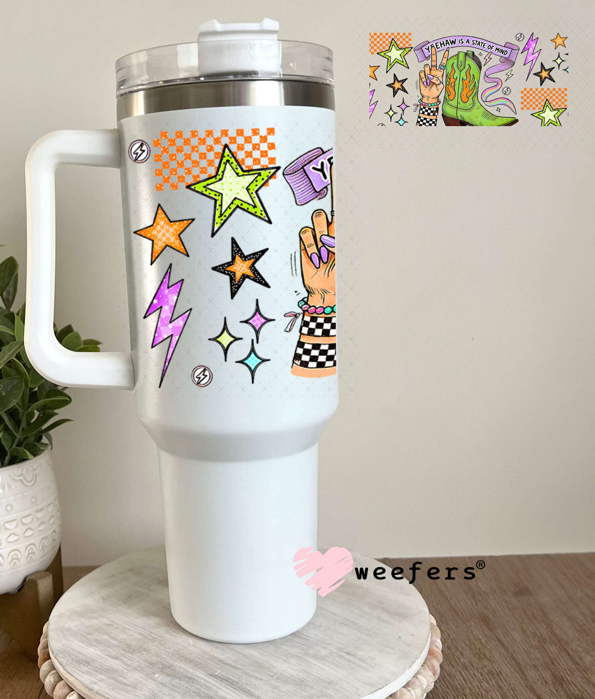 Yeehaw is a State of Mind UV DTF Cup Wrap - Weefers Exclusive 40oz Tumbler Wrap Weefers