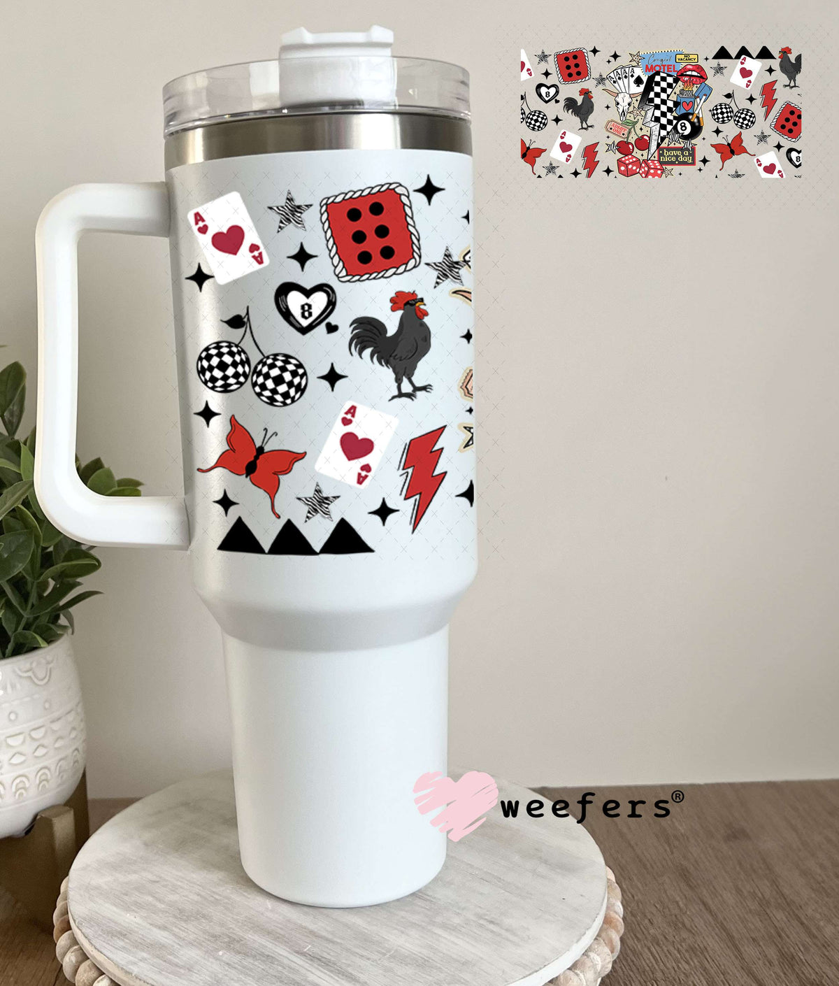 Cowgirl Motel UV DTF Cup Wrap - Weefers Exclusive 40oz Tumbler Wrap Weefers