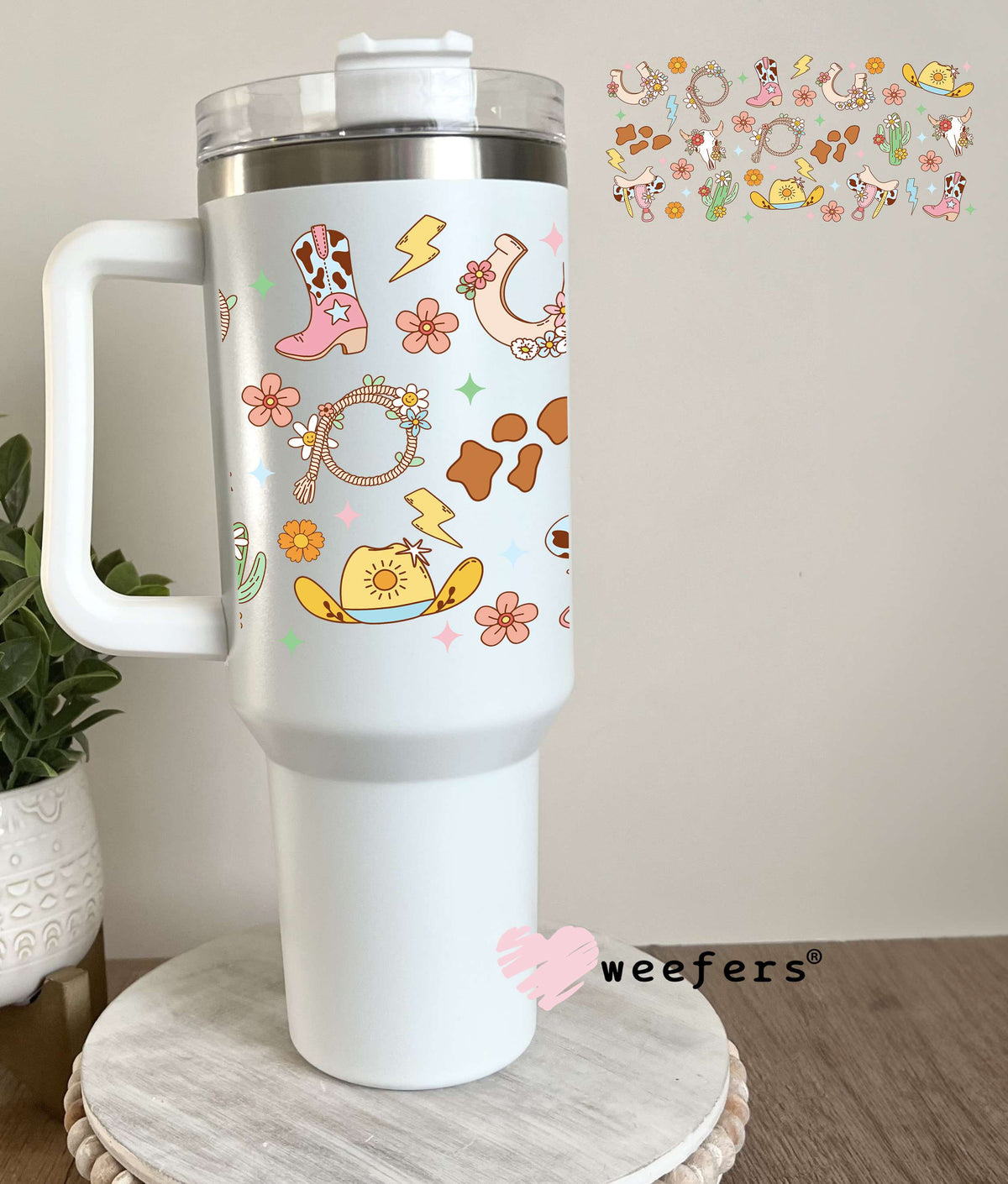 Girly Western Favorite Things UV DTF Cup Wrap 40oz Tumbler Cup Wrap Weefers