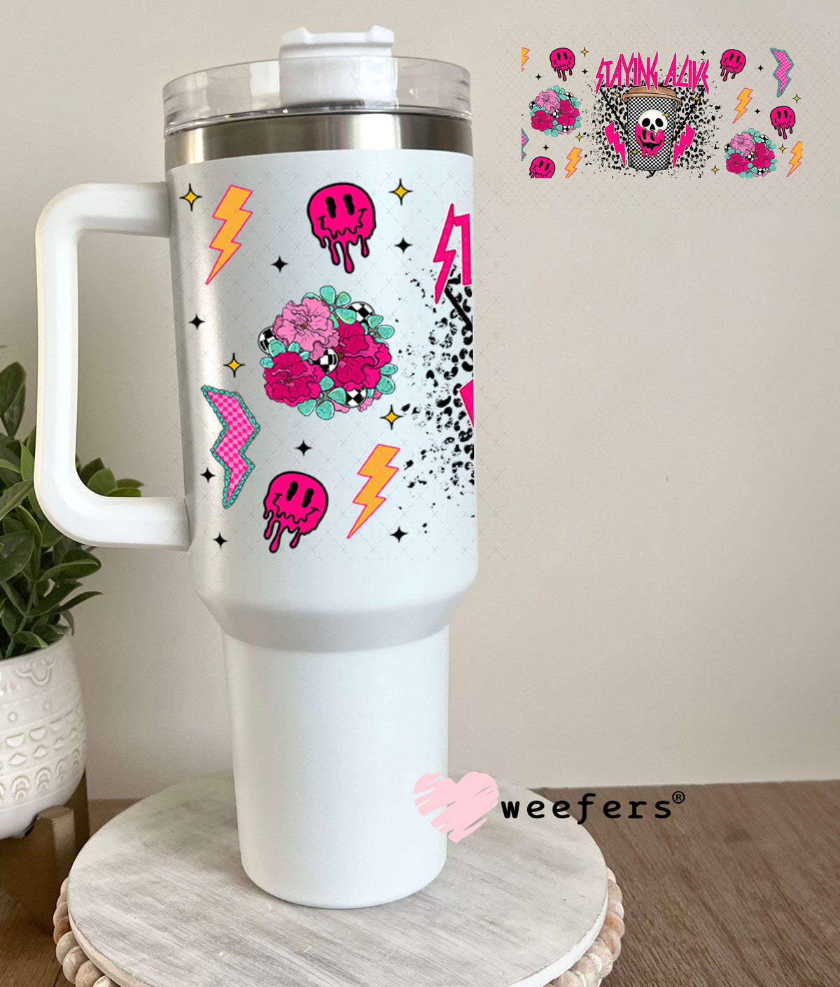 Staying Alive UV DTF Cup Wrap - WEEFERS EXCLUSIVE WRAP 40oz Tumbler Wrap Weefers