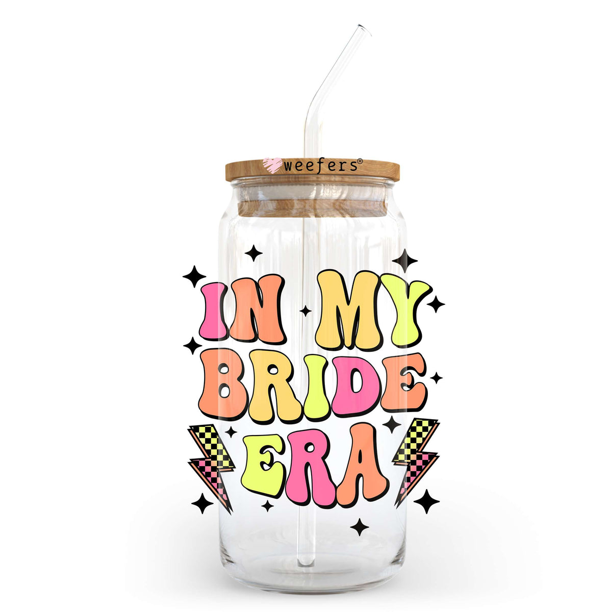 In My Bride Era 20oz Libbey Glass Can UV DTF or Sublimation Wrap - Decal Transfer Weefers
