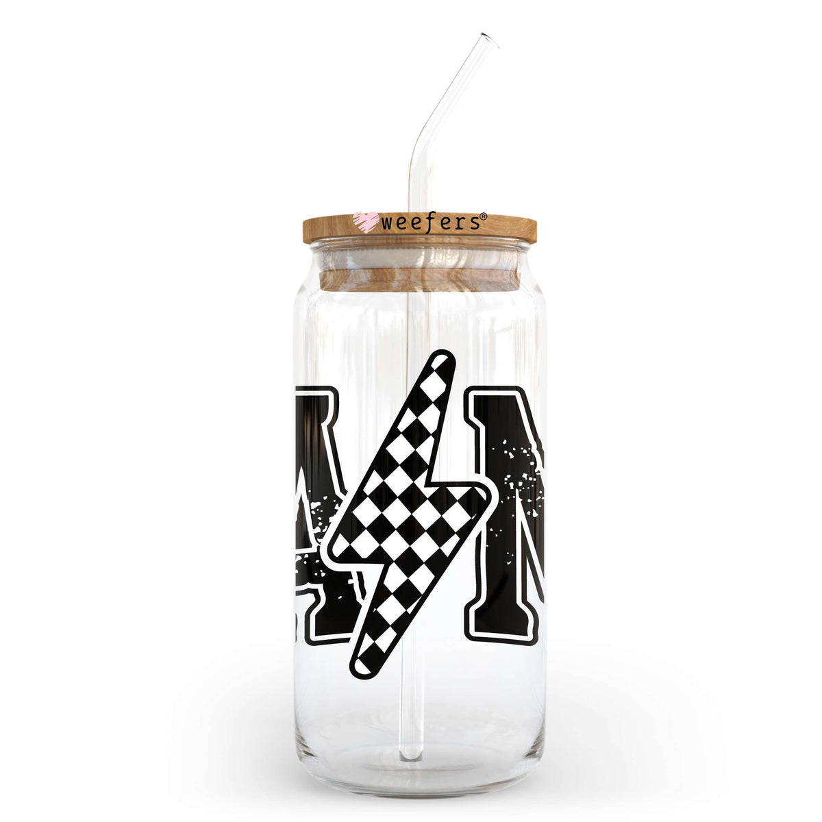 Mama Lightning Bolt 20oz Libbey Glass Can, 34oz Hip Sip, 40oz Tumbler, 24oz Cold Cup UV DTF or Sublimation Decal Transfer Weefers
