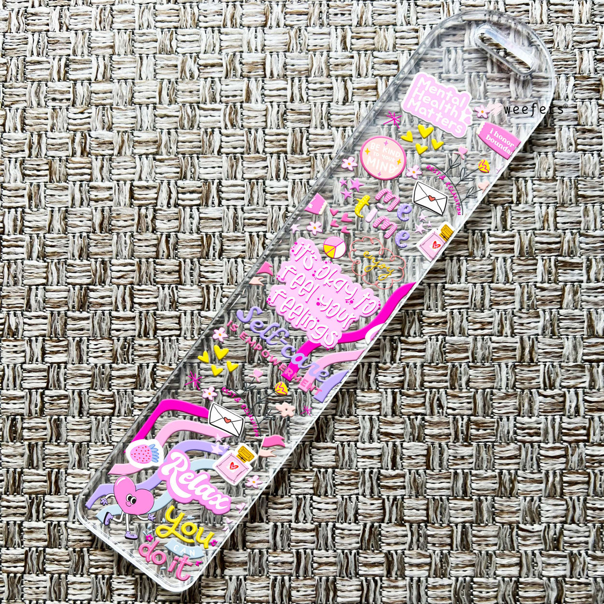 It's Okay To Feel Your Feelings Bookmark UV DTF Decal Weefers