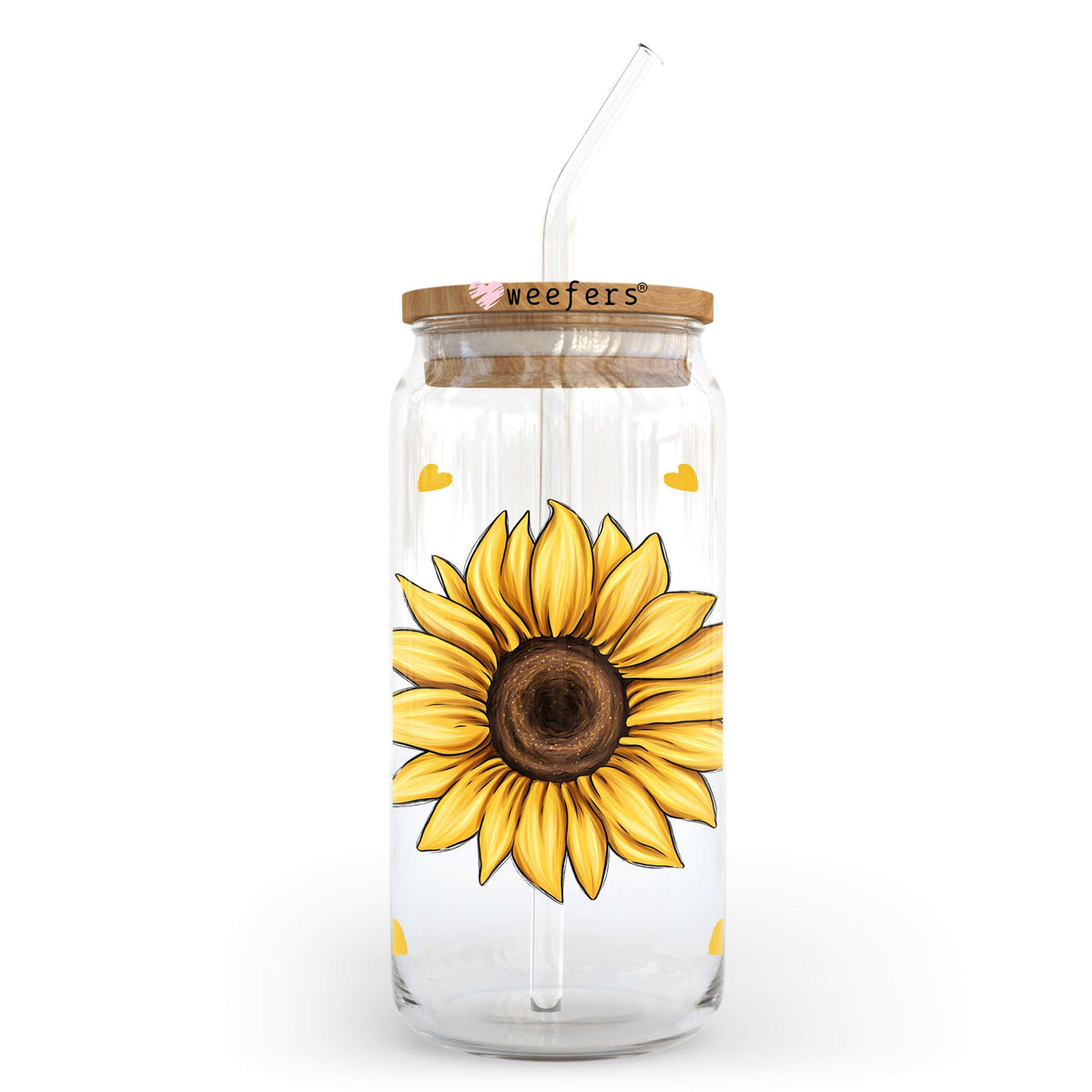 Sunflower Dreams 20oz Libbey Glass Can UV DTF or Sublimation Wrap- Decal Transfer Weefers