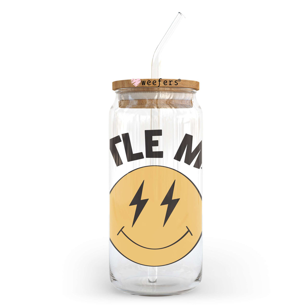 Little Man 20oz Libbey Glass Can UV DTF or Sublimation Decal Weefers