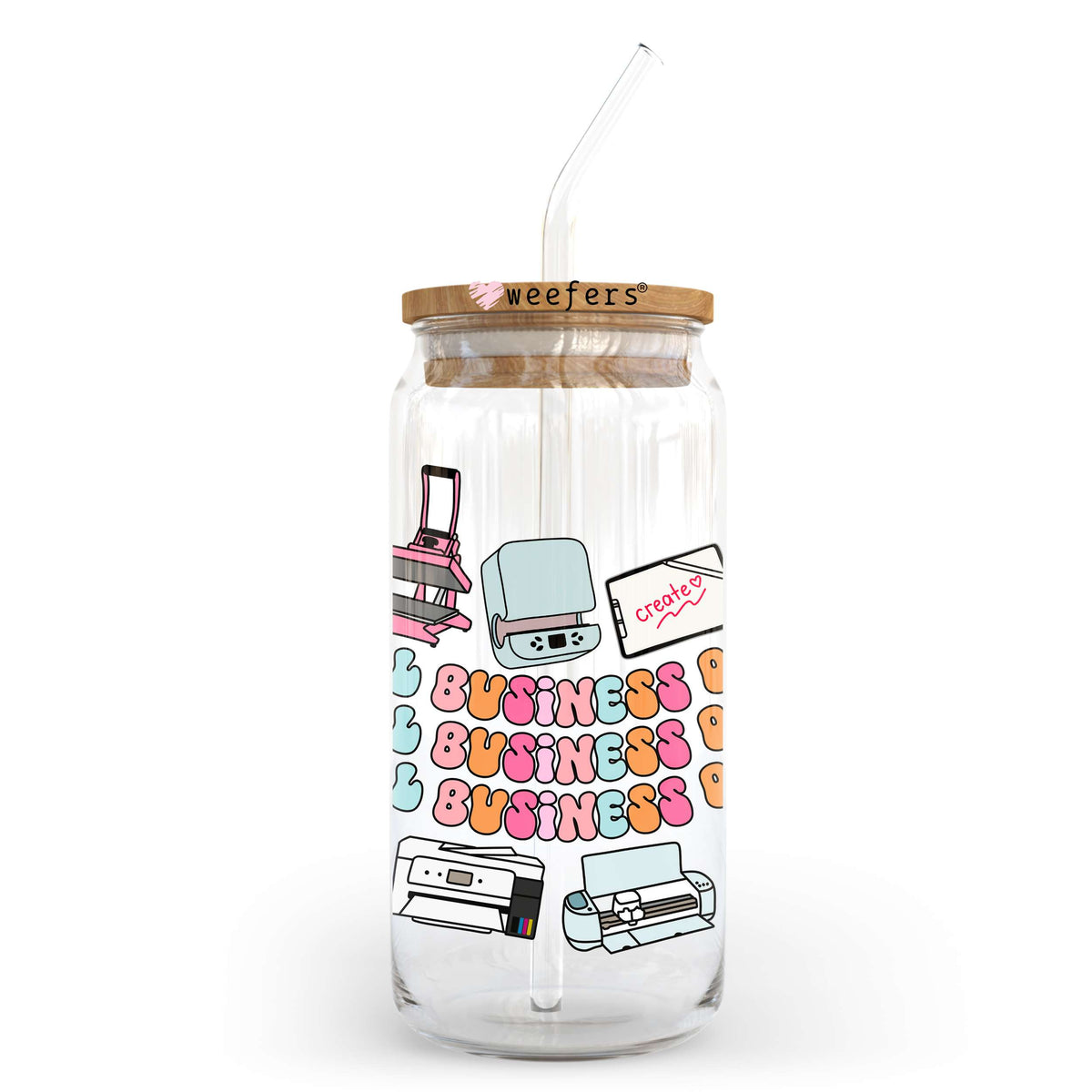 Small Business Owner 20oz Libbey Glass Can, 34oz Hip Sip UV DTF or Sublimation Decal Transfer Weefers