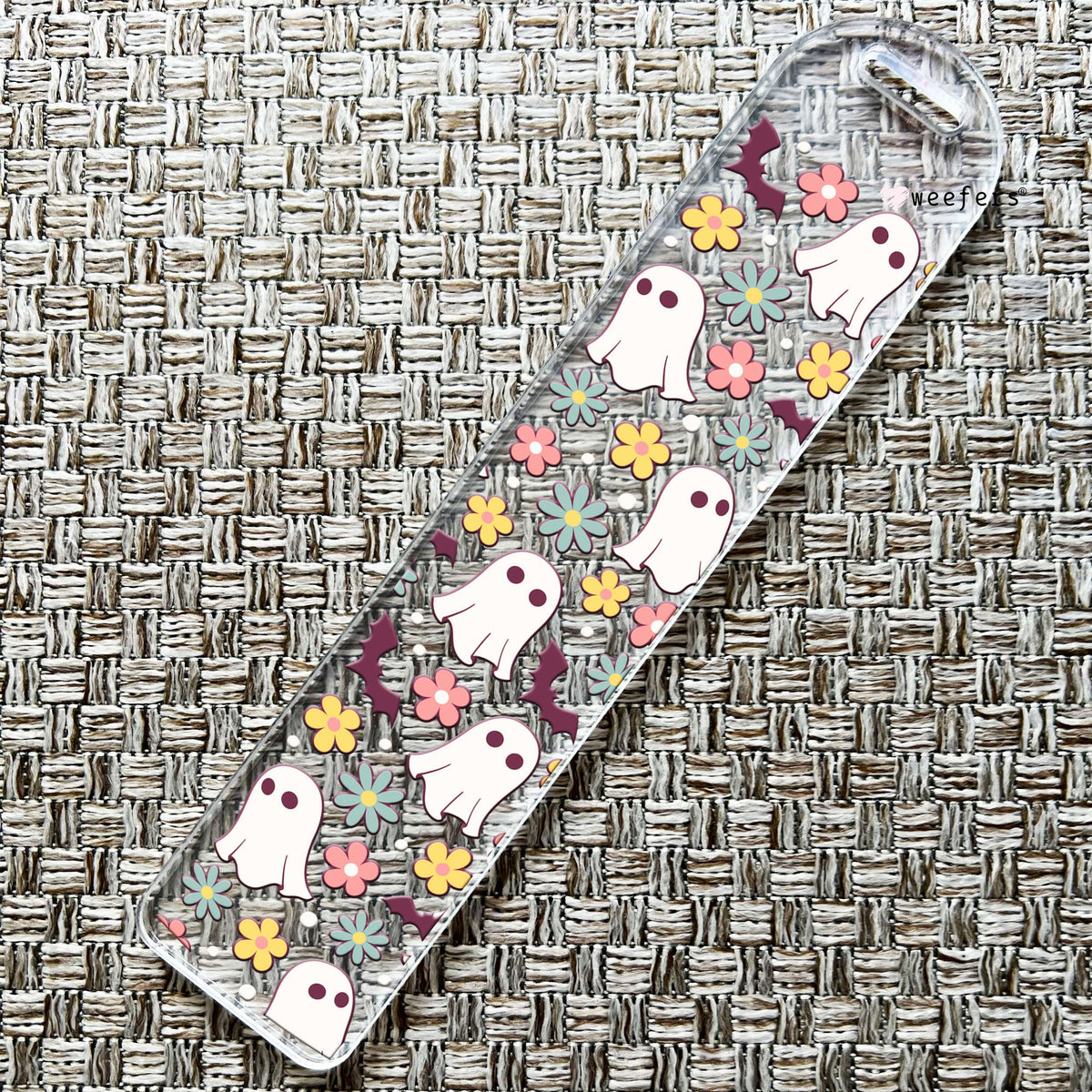 Ghosts and Flowers Bookmark UV DTF Decal Weefers