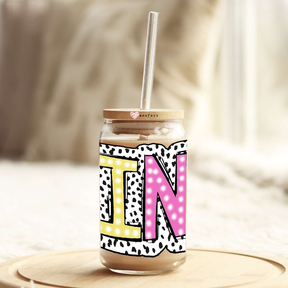 Mini 16oz Libbey Glass Can UV DTF or Sublimation Wrap - Decal Transfer Weefers