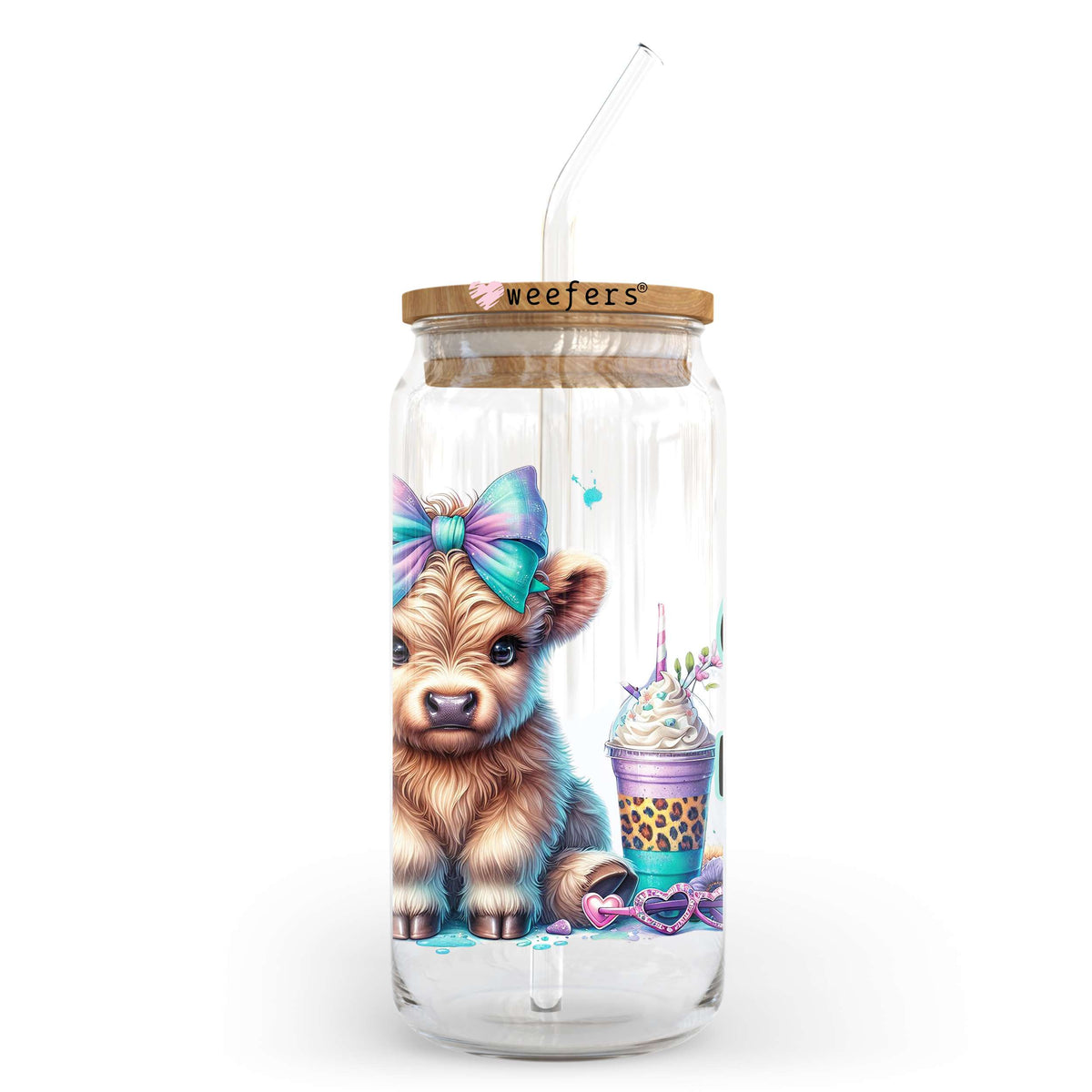 I Drink Coffee for Your Protection Highland Cow 20oz Libbey Glass Can, 34oz Hip Sip, 40oz Tumbler, 24oz Cold Cup UV DTF or Sublimation Decal Transfer Weefers