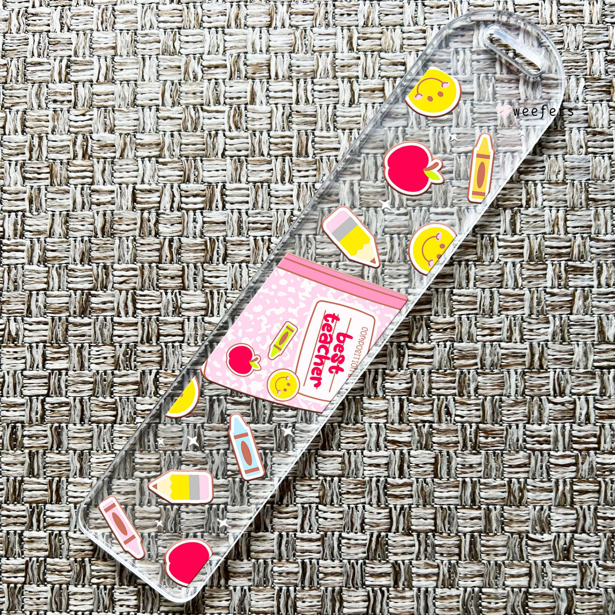Best Teacher Bookmark UV DTF Decal Weefers