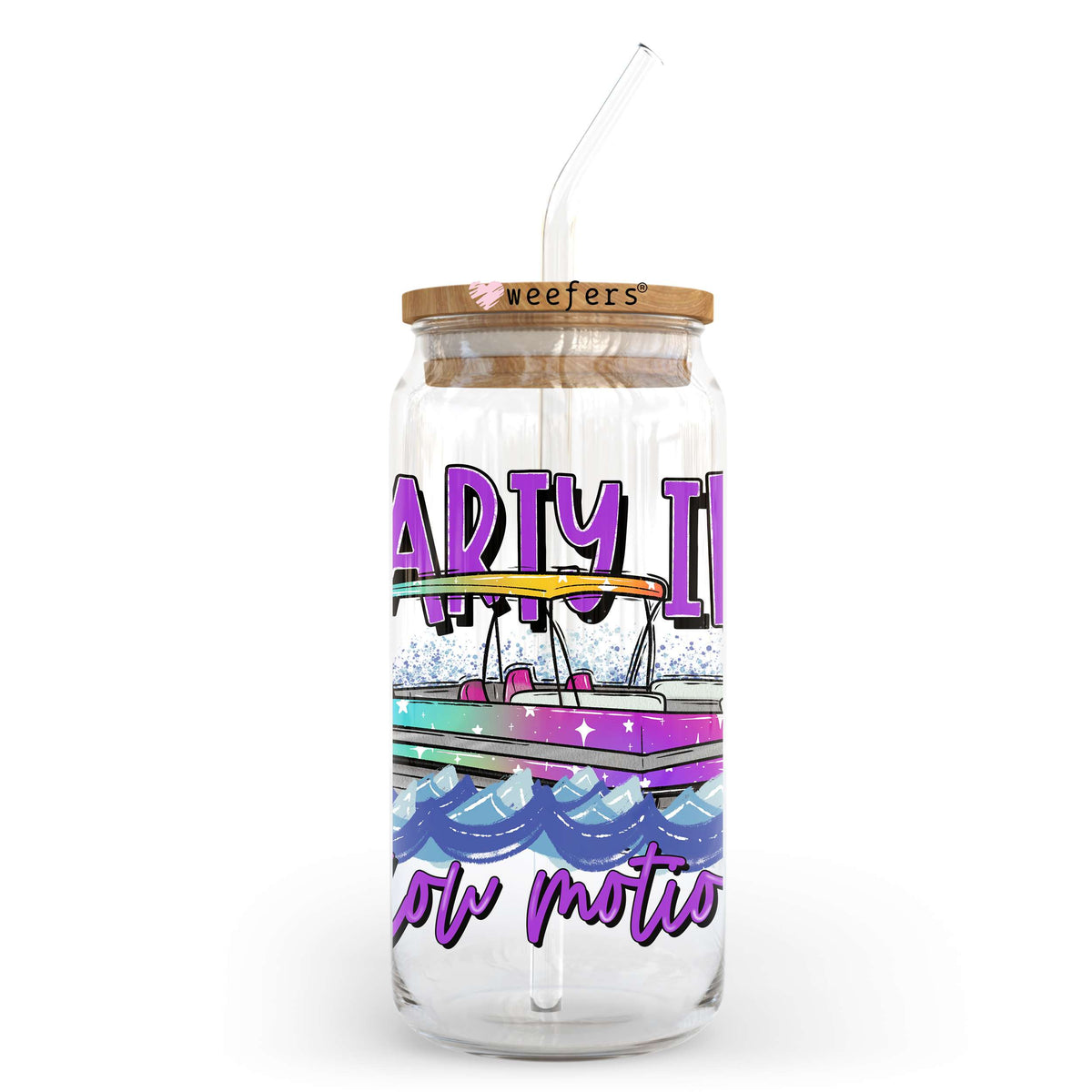 Party in Slow Motion 20oz Libbey Glass Can, 34oz Hip Sip, 40oz Tumbler, 24oz Cold Cup UV DTF or Sublimation Decal Transfer Weefers