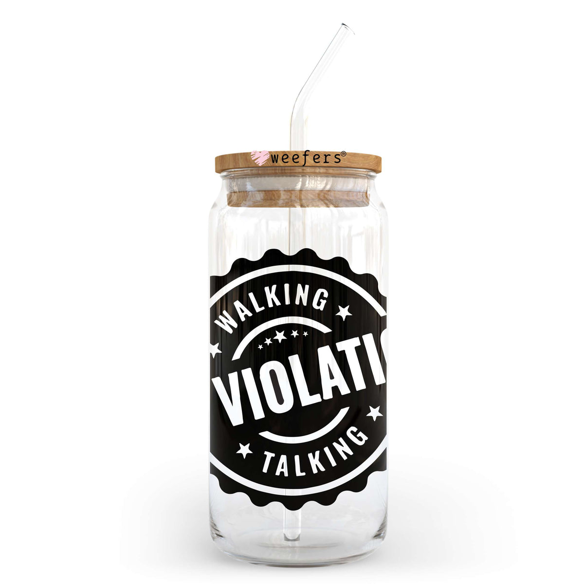Walking Talking HR Violation 20oz Libbey Glass Can, 34oz Hip Sip, 40oz Tumbler, 24oz Cold Cup UV DTF or Sublimation Decal Transfer Weefers