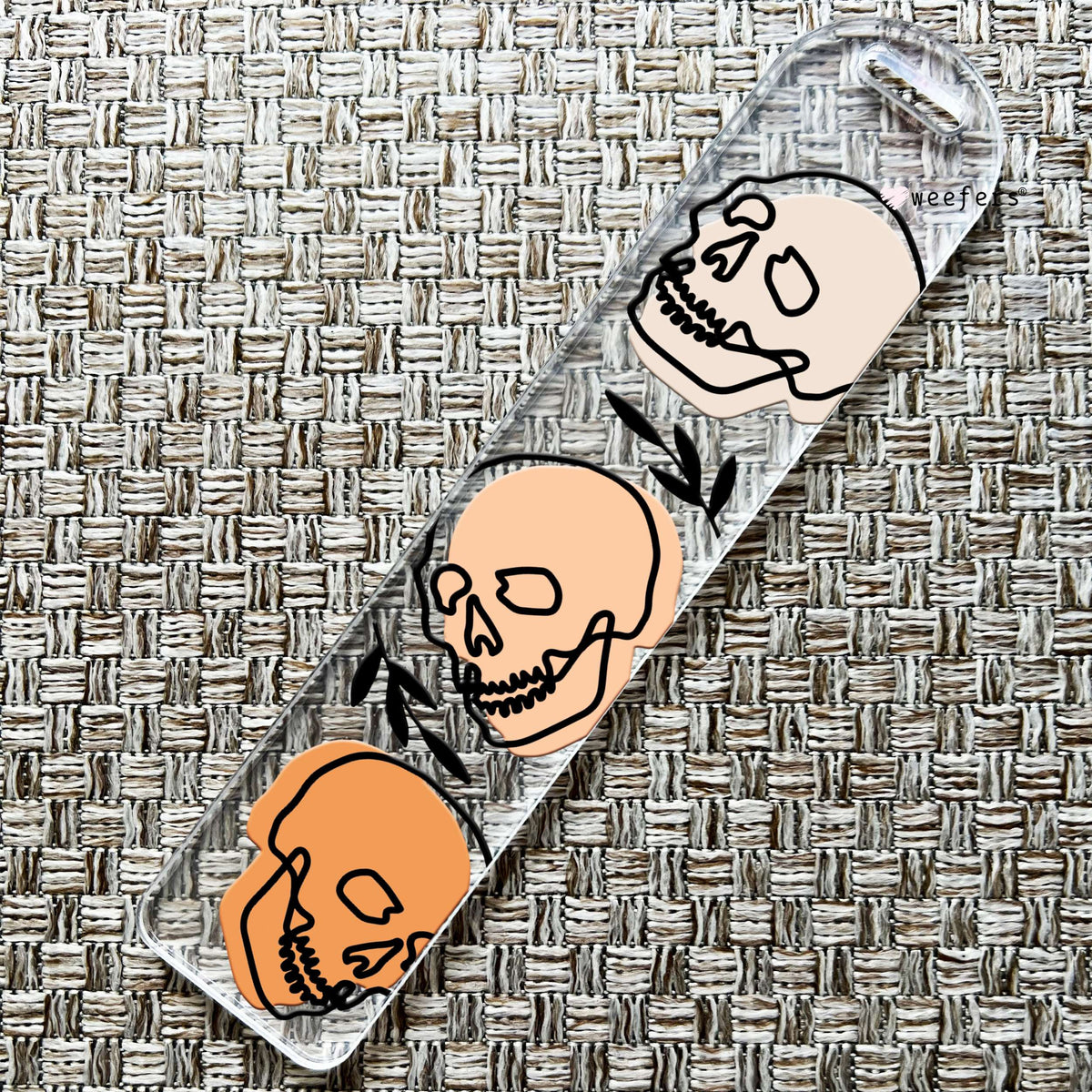 Retro Skulls Bookmark UV DTF Decal Weefers